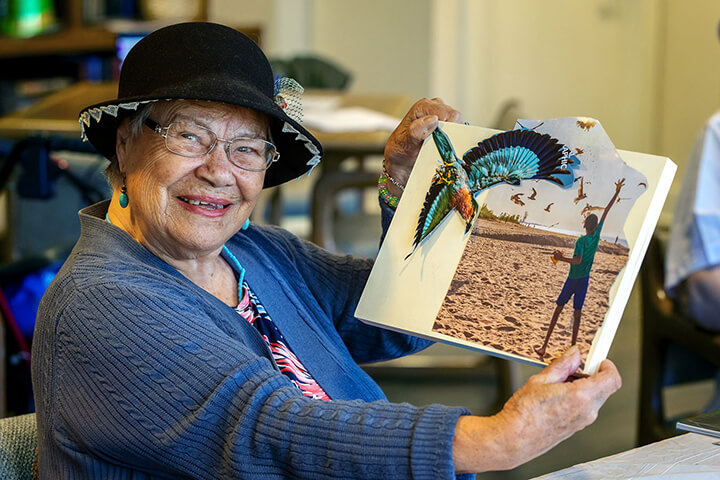 Students in warrior two stance